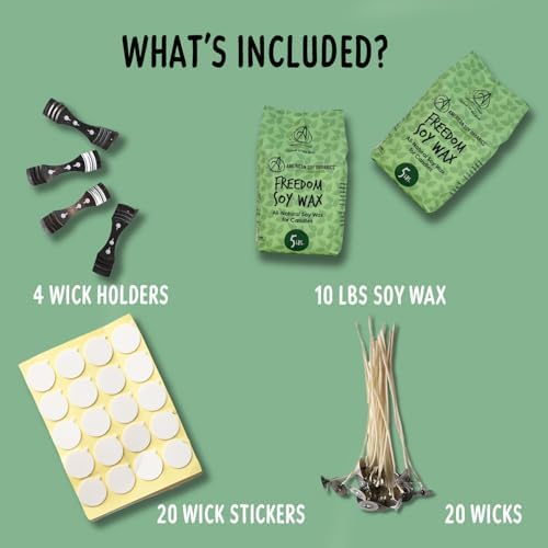 American Soy Organics Freedom Soy Wax Beads, DIY Candle Making Kit, 10 lbs