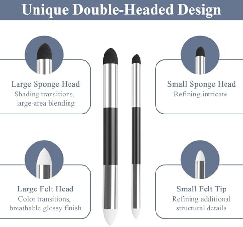 148PCS 12 Sizes Blending Stumps and Tortillion for Drawing Artist Sketch