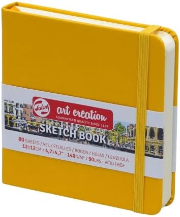 Talens Art Creation Sketchbook, Golden Yellow, 80 Sheets, 4.7 x 4.7 in