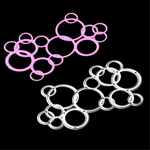 Scrapbooking Die-Cuts for Card Making, Christmas Metal Cutting Dies, Paper Craft Punch Template, Background Embossing Stencils, DIY Album Décor (Bubble-10.3x6cm)