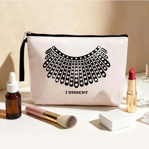 Hanamiya Na Feminist Gifts Women RBG Dissent Makeup Bag Ruth Bader Ginsburg