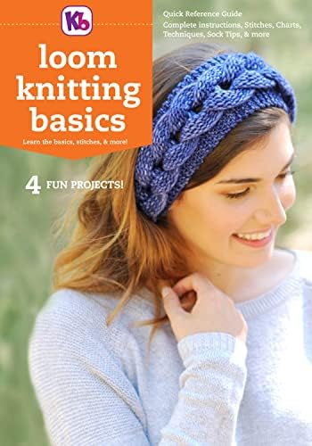 Authentic Knitting Board Knitting Reference Guide/Tool Kit, with 32 peg wood loom