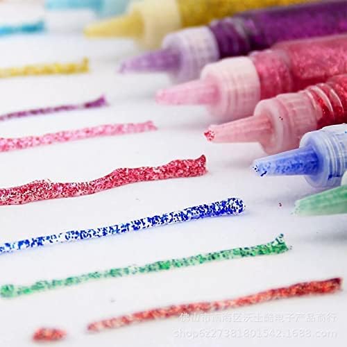 Mesen 30 Pack - Non-Toxic Washable Glitter Glue Stick Set, DIY Arts & Crafts Glitter Pens, Glitter Glue Gel Pens for Art Projects, Grad Caps Assorted Colors Glue Stick, Decorating Supplies
