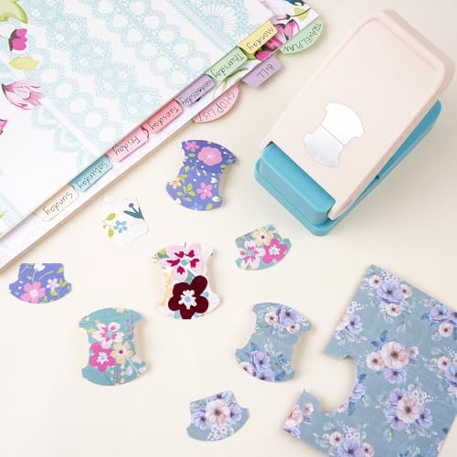 Tab Punch, Whale-Tail Tab Puncher for Paper Crafts, Handheld Folder Punch Loose Leaf Separator Label Cutter Puncher for Planner Inserts, Notebooks, Scrapbook, Journals, Bibles, Classification File