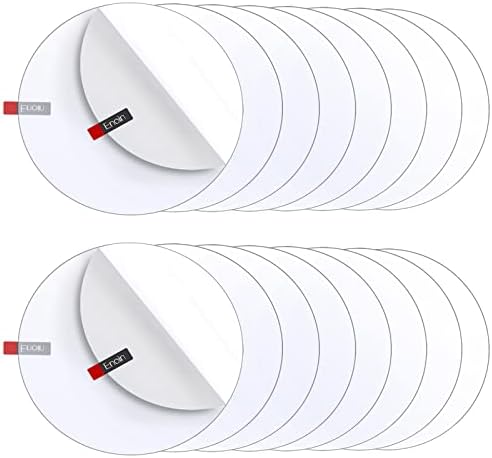 Enoin 16pcs 2.5 Inch Round Clear Acrylic/Plexiglass Sheet Disc Circle Plastic Sheet 0.060" 1/16 Inch Thick, Transparent Board Panel for Glass, DIY Project,Picture Frame,Paintings, Art Craft