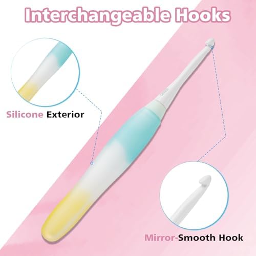 Monipair Crochet Hooks Set, Jelly-Soft Handle, 10 Sizes