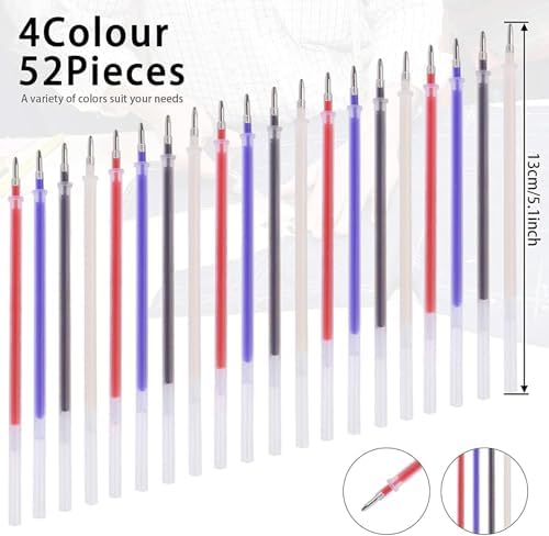 JANYUN 4 Pcs Heat Erasable Pens for Fabric with 28 Refills Marking Pens
