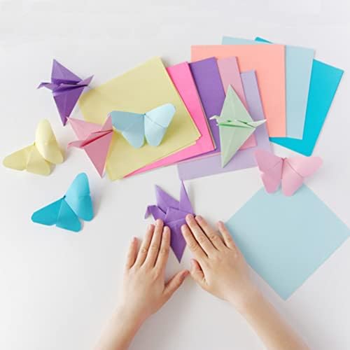 Origami Paper, Pack of 200 Sheets - 20 Vivid Colors - Double Sided - 6 Inch Square, Easy Fold Paper for Kids Adult Beginners Training Arts & Crafts Projects.