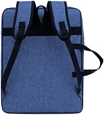 8K Artist Portfolio Carry Backpack Case Versatile Art Bags Waterproof Adjustable Drawing Board Backpack Art Storage Bags for Artworks Painting Drawing Sketching 19.7” x 14.6” x 2.4” (Blue)
