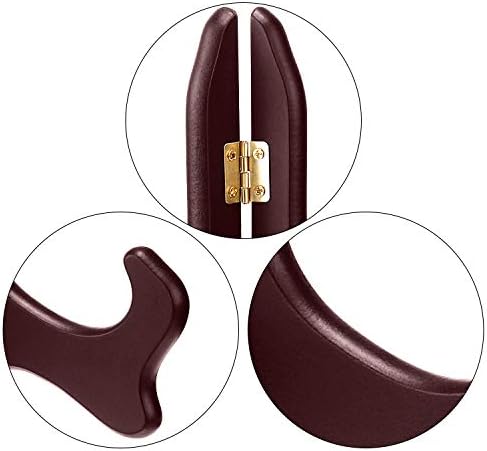 Tatuo 4 Packs Wooden Display Stand Plate Holder Easels, Red, 7 Inch