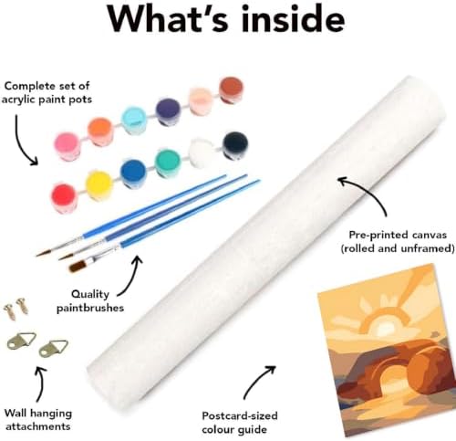 Clendo 6 Packs Paint by Numbers Kit for Adults, Bible Adult Paint by Number Kits on Canvas Without Frame, DIY Oil Painting for Home Decor Gift 8” W x 12”L