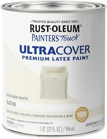 Rust-Oleum Painter's Touch Latex Brush-On Paint, Satin Heirloom White