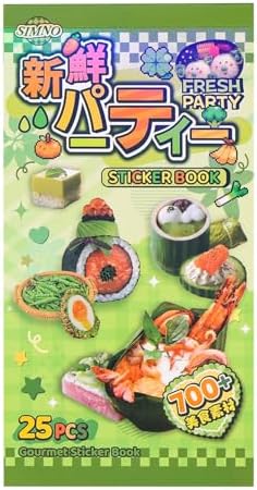 Girl's Japanese Retro Sticker Book, Food and Daily Life Theme - 700+ Cute Old Showa Style Foodie Stickers, for DIY Scrapbooking Journaling Handbook Decoration