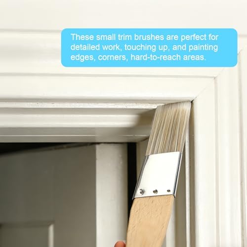 King Origin Trim Paint Brushes Set of 4-0.25" 0.5" 0.7" 1" Slant