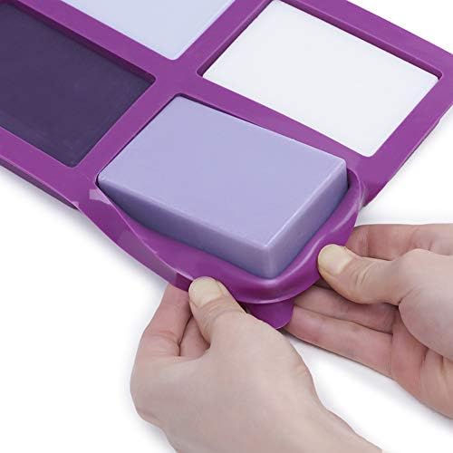 2Pack Rectangle Silicone Soap Mold, Large Silicone Mold for Soap Making, Thick and Durable