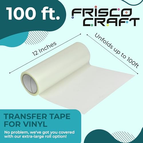 Frisco Craft C-370 Clear Transfer Tape for Vinyl 12" x 100 Feet
