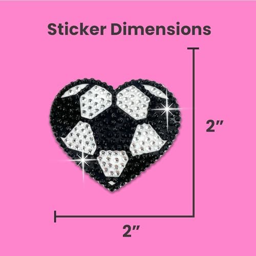 StickerBeans® Rhinestone Stickers - Sporty Sticker Pack, 2” x 2” Each Unique Sparkly Cut-to-Shape for Collecting, Trading, Decorating Laptops, Phone Cases, Scrapbooks