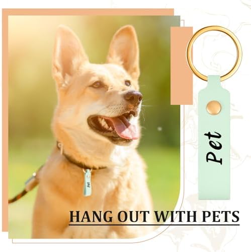 Wavyknot 100 Pcs Leather Keychain Blanks, 3.7 x 0.7 Inches, Vivid Color