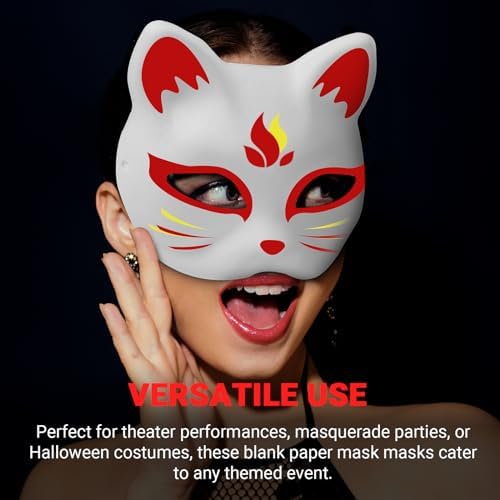 CALPALMY Paper Mache Mask 14&16&30 Packs - for Artistic Projects, Theater, Halloween, Masquerade Parties, Classroom Art