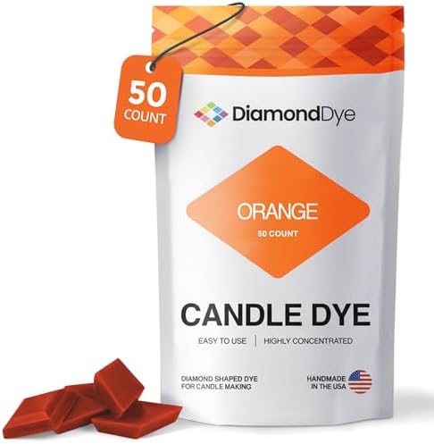 Orange Candle Dye Chips, Soy & Paraffin Candle Making, 50 Pack