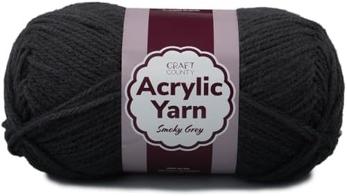 Craft County Medium 4 Acrylic Yarn – 200 Yards of Super Vibrant Yarn for Blankets, Scarves, Hats, & More!