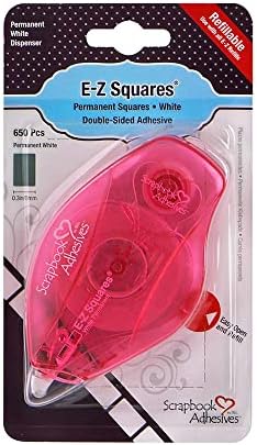 Scrapbook Adhesives by 3L E-Z Squares Permanent Refillable Runner Dispenser, 49 Feet