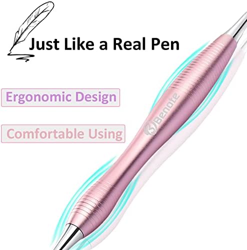 benote Diamond Art Painting Pen Accessories Tools, Metal Square and Round Tips Ergonomic Diamond Drill Pen Screw In Tip Multi Replacement Pen Heads for DP Cross Stitch - Rose Gold