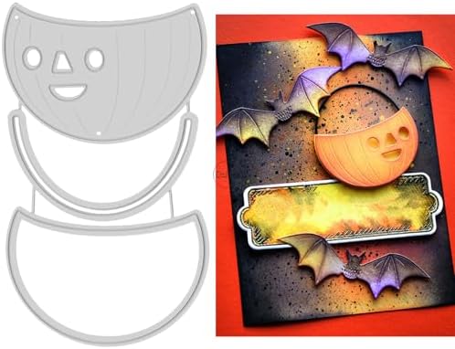 Halloween Patchwork Pumpkin Lantern Metal Cutting Dies for Card Making
