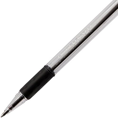 Pentel RSVP Ballpoint Pen, (0.7mm), Fine Line, Black Ink, Pack of 5 (BK90PF5A)