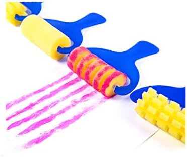 Kids Art & Craft Painting Drawing Tools Mini Flower Sponge Brush Set Fun Kits Early DIY Learning