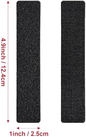 Nylon Heavy Duty Hook and Loop Tape with Adhesive, Double Sided Strong Backing Tape for Crafts, Office, Wall Adhesive Tape (20 Sets of 1x5 inch)
