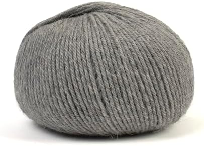 100% Baby Alpaca Yarn for Knitting & Crocheting - Set of 2 Skeins of Premium Yarn DK - Lightweight, Hypoallergenic & Thermal Peru Made - Ideal for Delicate Projects (N041 - Silver)