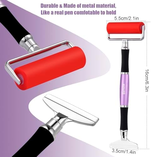 benote Diamond Art Painting Accessories Tools Roller Pressing Pen Metal Correction Plate, 5D Diamond Art Kits Straightener Rhinestone Embroidery Paintings Accessory