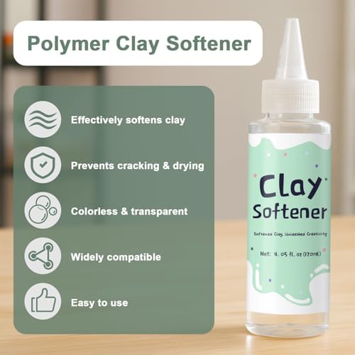 1DFAUL 120ml Polymer Clay Softener, Restore Clay Flexibility | Increase Ductility & Strong Adhesion, for Ceramic Artists, Crafts, and DIY Projects