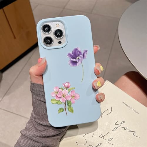 100 Pieces Natural Flower Stickers for Scrapbooking, Self-Adhesive Scrapbooking Stickers Supplies Journal Stuffers for Adult Card Making Letters DIY (Flower-100)
