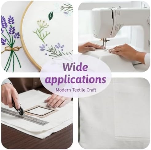 100 Pack 10-inch Cotton Fabric Squares, 10″ Precut Quilting Fabric Bundles, Solids White Charm Pack, for DIY, Beginners, Sewing, Craft