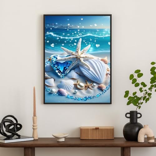 Diamond Art Kits for Adults & Beginners, Seashell Diamond Painting Kit