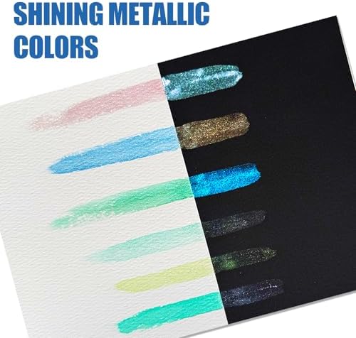 CraftyManor Mini Super Glitter Watercolor Paint Set, 20 Colors Ultra-Shimmer Metallic Watercolour Painting Sets, Solid Pearl Water Color Paints for Adult, 1ml Trial Pack (St. Patrick's Day)