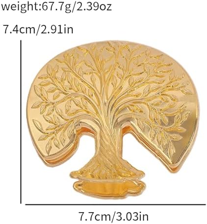 Vintage Plant Metal Bookmark Clips - Tree of Life/Tulip/Ginkgo Leaf Journal Clips, Traveler's Notebook Accessories, an Ideal Gift for Book Lovers and journaling Enthusiasts (Tree of Life Style B)