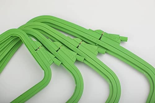 Nurge Square Embroidery Hoop - Plastic Cross Stitch Frame for Needlepoint & Embroidery - Adjustable Craft Hoop - Green - No:3 (Medium)