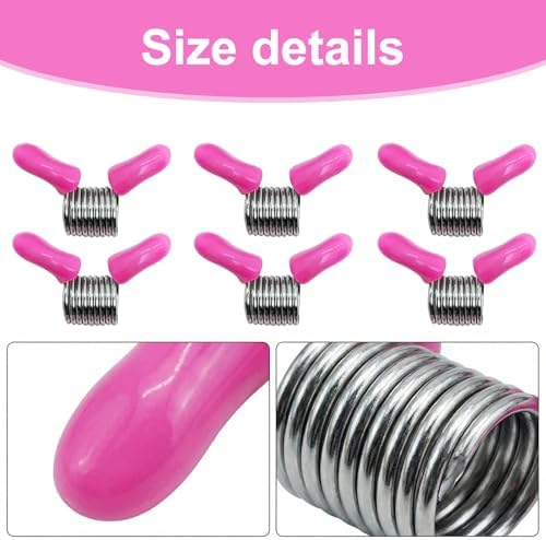 6-Piece Bead Stoppers with Red Handles, Pink Jewelry Making Tools for Bead Line Ends to Prevent Beads from Falling