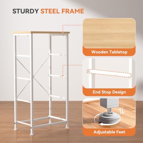 Sweetcrispy Dresser for Bedroom, 4 Drawer Storage Cabinet, Tall Nightstand