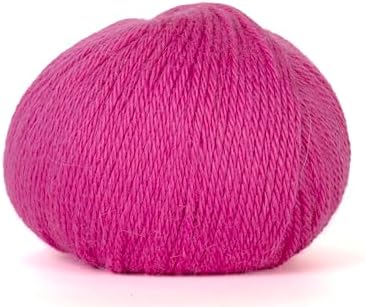 100% Baby Alpaca Yarn for Knitting & Crocheting - Set of 2 Skeins of Premium Yarn DK - Lightweight, Hypoallergenic & Thermal Peru Made - Ideal for Delicate Projects (RE083 - Raspberry Rose)