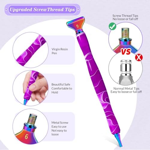 DoreenBow 25Pcs Diamond Art Tools Metal Thread Tip Diamond Art Accessories