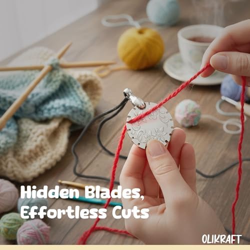 Olikraft 4-Pack Yarn Cutter Pendants (Mixed Colors)