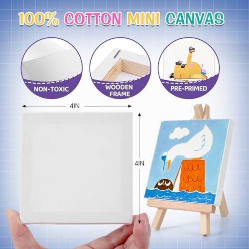 ESRICH 10 Set Canvas Painting Kit, Mini Acrylic Paint Set