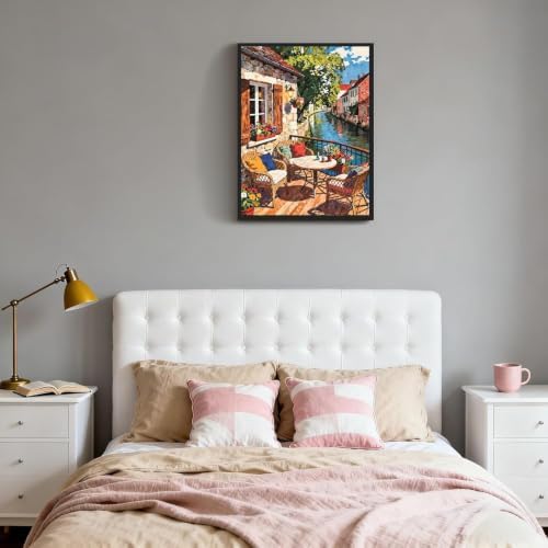 Scenery Diamond Art Kits for Adults, Round Diamond Painting 12x16 Inch