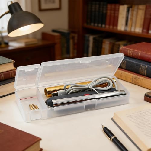Foil Pen USB Heat | Foil Embossing Tool, with 4 Size Metal and Storage Box, Foils Quill Pens Kit, Hot Foiling Pen for Card Making Scrapbooking Tools