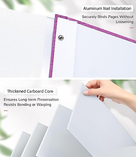 Artfeel Photo Album Self Adhesive Scrapbook Album for 3x5 4x6 5x7 8x10 Pictures,120 Pages Linen Cover with Display Window DIY Photo Book,Ideal Gifts for Family Travel Wedding Baby