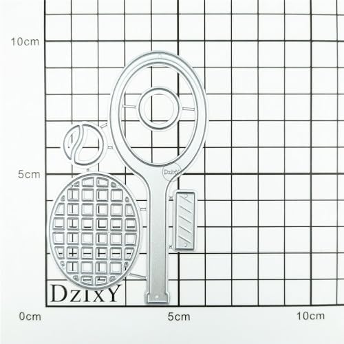 Patchwork Tennis Racket and Ball Metal Cutting Dies for Card Making